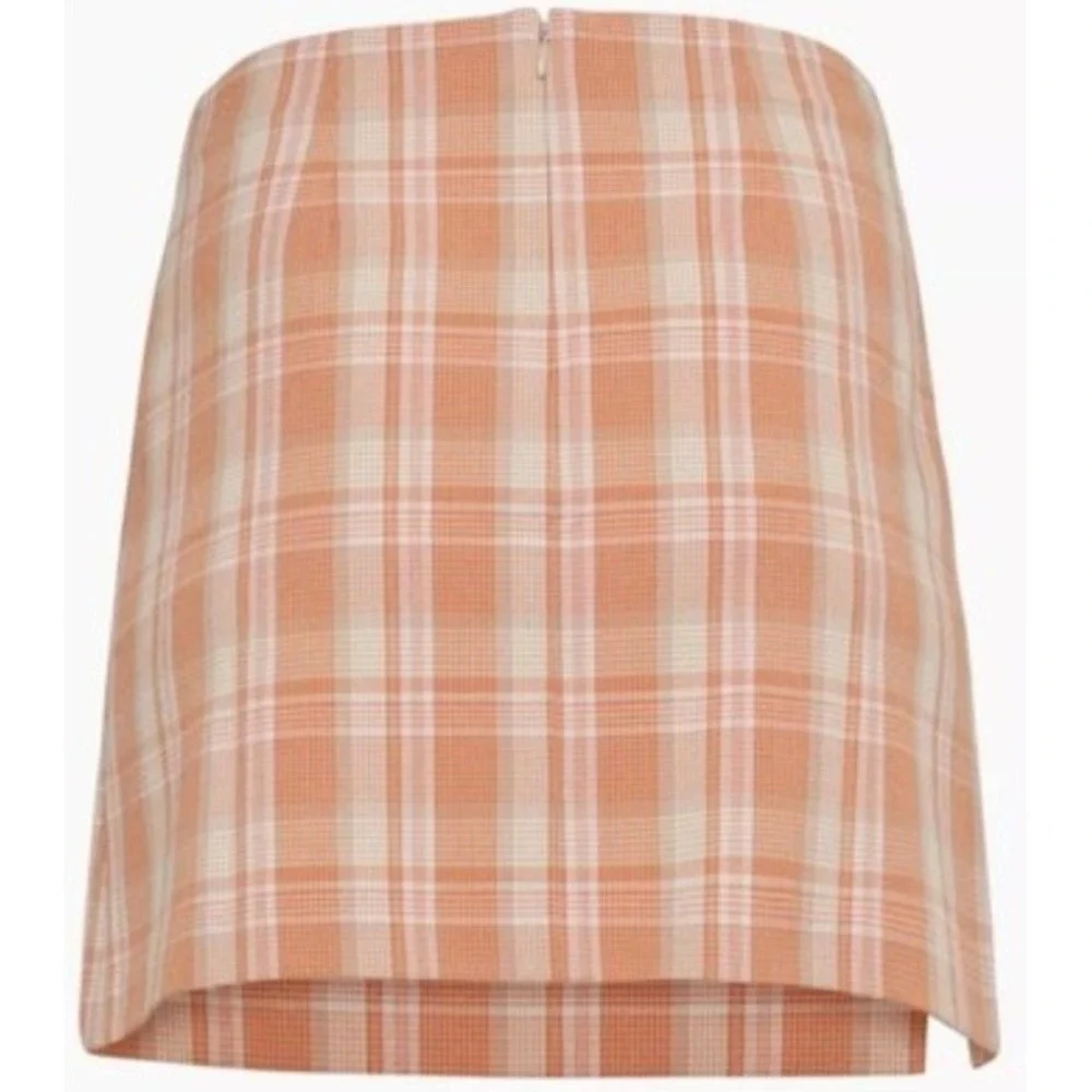 The Copper‎ Closet Blashe Plaid Mini Skirt Side Slit A-Line Size M NWT